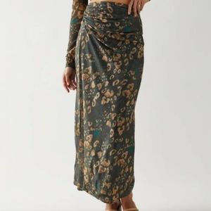 Free People Supernova Skirt in Mesh Animal Print
